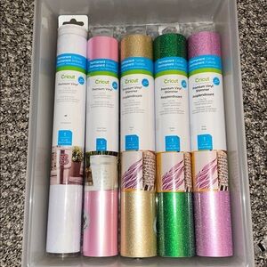 Cricut Premium Vinyl & Shimmer Vinyl Set - 5 Rolls